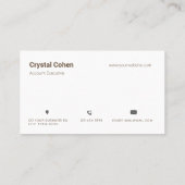 Modernes Minimal benutzerdefiniertes Logo, einfach Visitenkarte (Rückseite)