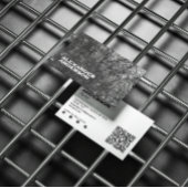 Modernes Minimal Beruflich Black Scribble Visitenkarte