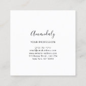 Modernes Minimal Berufliches Logo VIP Red Lux Gold Quadratische Visitenkarte (Rückseite)