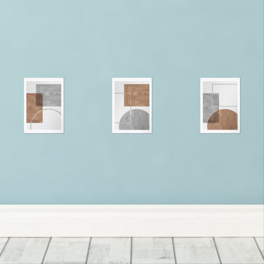 Modernes Minimal Bilderwand Sets (Holzboden)