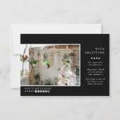 Modernes Minimal | Black Business Vielen Dank Dankeskarte (Rückseite)