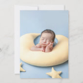 Modernes Minimal blass 1. Geburtstag Foto Einladung (Rückseite)