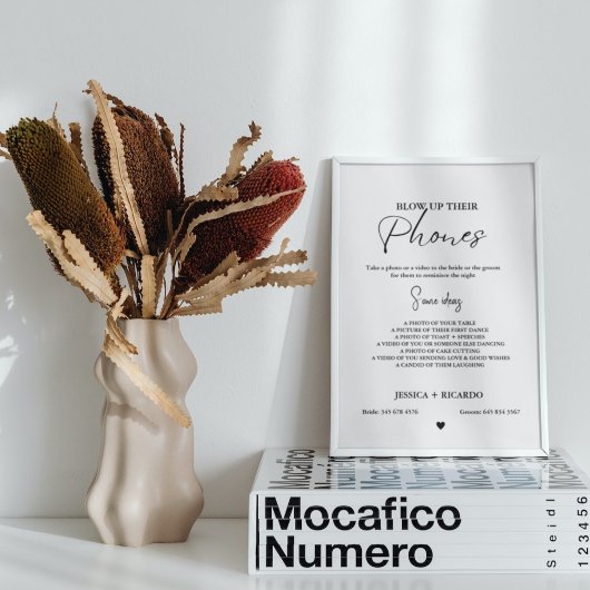 Modernes Minimal Blow-up-Foto Poster