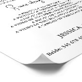 Modernes Minimal Blow-up-Foto Poster (Ecke)