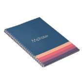 Modernes Minimal Blue Spiral Foto Notebook Notizblock (Rechte Seite)
