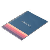 Modernes Minimal Blue Spiral Foto Notebook Notizblock (Linke Seite)
