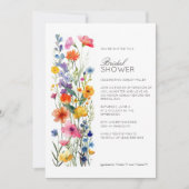 Modernes Minimal-Blumen-Detail-Hochzeitsszenario-B Einladung (Vorderseite)