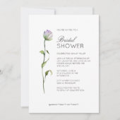 Modernes Minimal-Blumen-Detail-Hochzeitsszenario-B Einladung (Vorderseite)