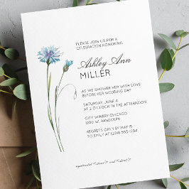 Modernes Minimal-Blumen-Detail-Hochzeitsszenario-B Einladung