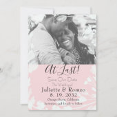 Modernes Minimal Blush Velum Foto Save The Date (Vorderseite)