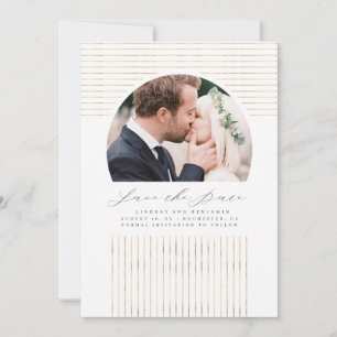 Modernes Minimal Bohemisches Save the Date Foto