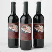 Modernes Minimal Bohemisches Save the Date Foto We Weinetikett (Flaschen)