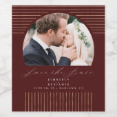 Modernes Minimal Bohemisches Save the Date Foto We Weinetikett (Einzelnes Label)