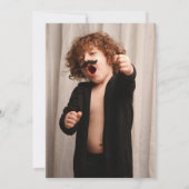 Modernes Minimal Boy 2. Geburtstag Foto Einladung (Rückseite)