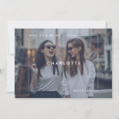 Modernes Minimal Bridesmaid-Angebot Vollständiges Ankündigung (Vorderseite)