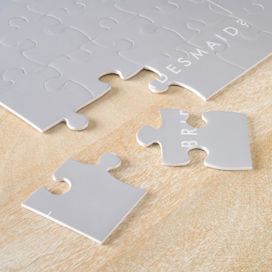 Modernes Minimal Bridesmaid-Angebot Vollständiges Puzzle (Seite)