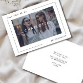 Modernes Minimal Bridesmaid-Foto Ankündigung