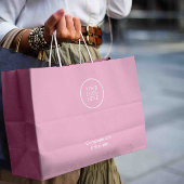 Modernes Minimal-Business-Logo Rosa Unternehmensin Große Geschenktüte