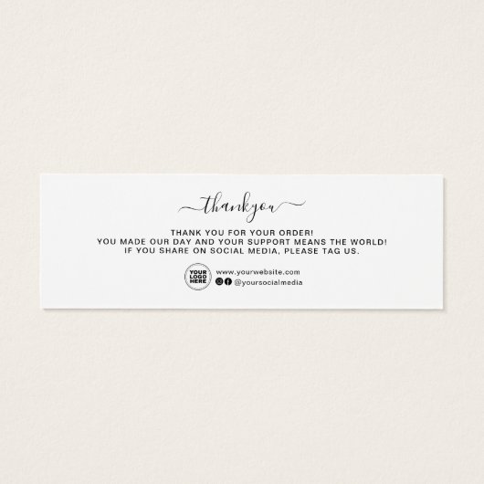 Modernes Minimal Business Vielen Dank für die Best (Rückseite)