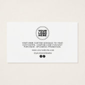 Modernes Minimal Business Vielen Dank für die Best (Rückseite)