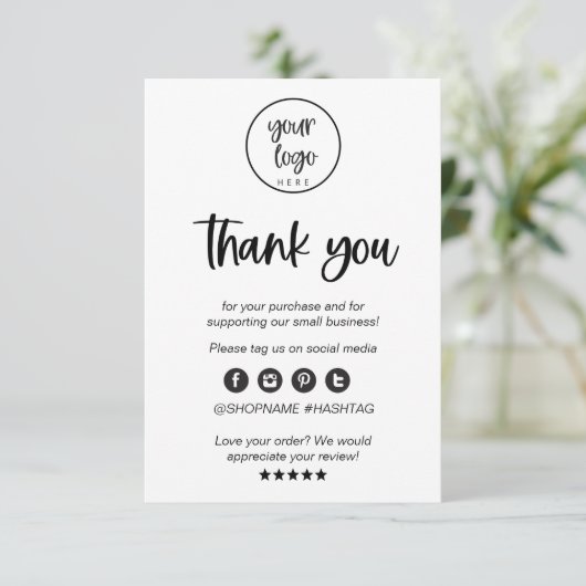 Modernes Minimal Business Vielen Dank für die Best Dankeskarte (Stehend Vorderseite)