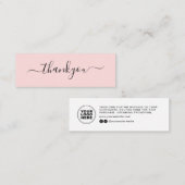 Modernes Minimal Business Vielen Dank für die Best Mini Visitenkarte (Vorne/Hinten)