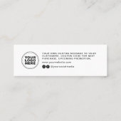 Modernes Minimal Business Vielen Dank für die Best Mini Visitenkarte (Rückseite)