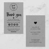 Modernes Minimal Business Vielen Dank für die Best Visitenkarte (Vorne/Hinten)