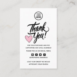 Modernes Minimal Business Vielen Dank für die Best Visitenkarte