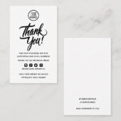 Modernes Minimal Business Vielen Dank für die Best Visitenkarte (Vorne/Hinten)
