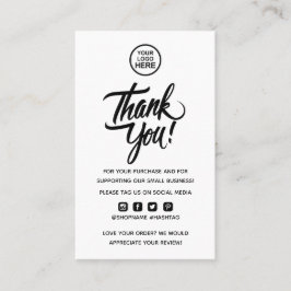 Modernes Minimal Business Vielen Dank für die Best Visitenkarte