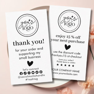 Modernes Minimal Business Vielen Dank für die Best Visitenkarte