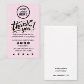 Modernes Minimal Business Vielen Dank für die Best Visitenkarte (Vorne/Hinten)