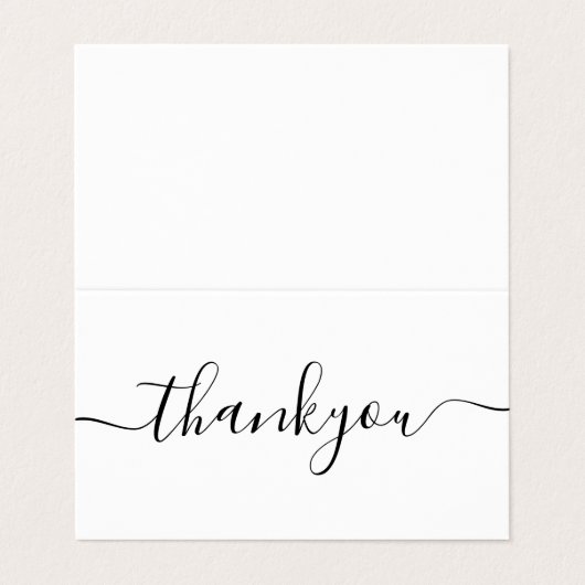 Modernes Minimal Business Vielen Dank für die Best Visitenkarten (Außenseite Aufgefaltet)