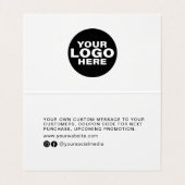 Modernes Minimal Business Vielen Dank für die Best Visitenkarten (Innenseite Aufgefaltet)