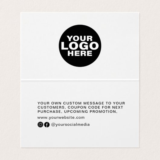 Modernes Minimal Business Vielen Dank für die Best Visitenkarten (Innenseite Aufgefaltet)