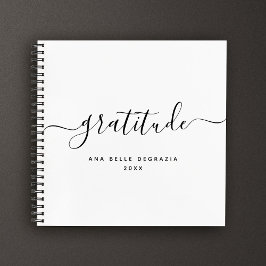 Modernes Minimal Calligrafy Chic Dankesblatt Notizblock