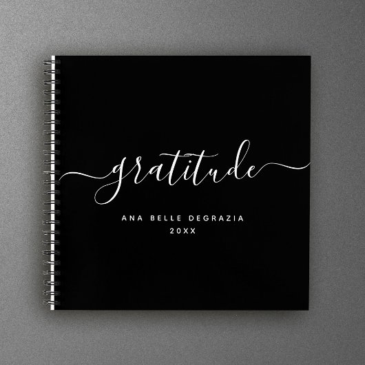 Modernes Minimal Calligrafy Chic Dankesblatt Notizblock