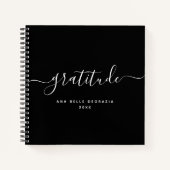 Modernes Minimal Calligrafy Chic Dankesblatt Notizblock (Vorderseite)