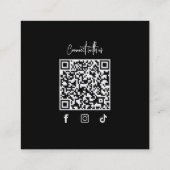 Modernes Minimal-Camera-Fotograf-Bild-Logo Quadratische Visitenkarte (Rückseite)