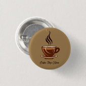Modernes Minimal Coffee Shop beruflich Button (Vorne & Hinten)
