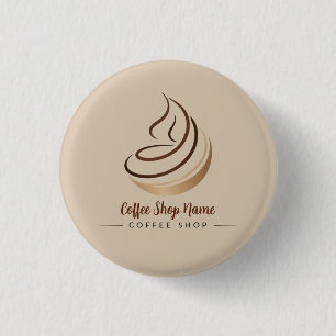 Modernes Minimal Coffee Shop beruflich Button