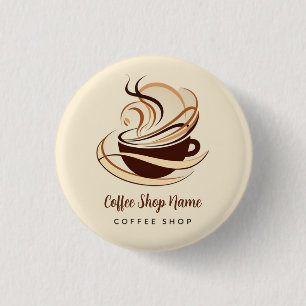 Modernes Minimal Coffee Shop beruflich Button