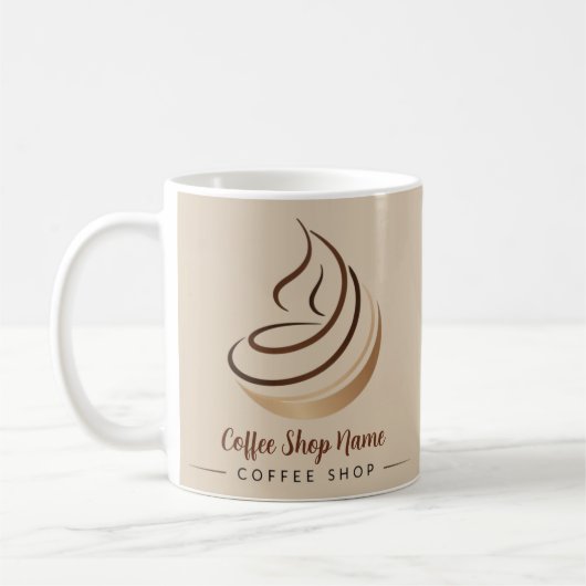 Modernes Minimal Coffee Shop beruflich Kaffeetasse (Links)