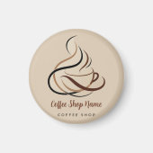 Modernes Minimal Coffee Shop beruflich Magnet (Vorne)