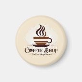 Modernes Minimal Coffee Shop beruflich Magnet (Vorne)