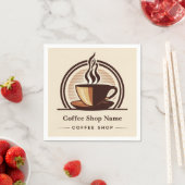 Modernes Minimal Coffee Shop beruflich Serviette (Beispiel)