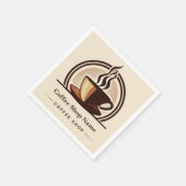 Modernes Minimal Coffee Shop beruflich Serviette (Ecke)