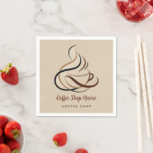 Modernes Minimal Coffee Shop beruflich Serviette (Beispiel)