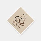 Modernes Minimal Coffee Shop beruflich Serviette (Ecke)